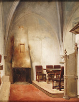 KS 244
<br/>
Interieur van kerkkamer
<br/>
<em>Ehnle, Adrianus Johannes (1819-1863)</em>